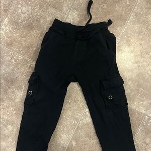 Mish Boys Black Cargo Pants for Kids
